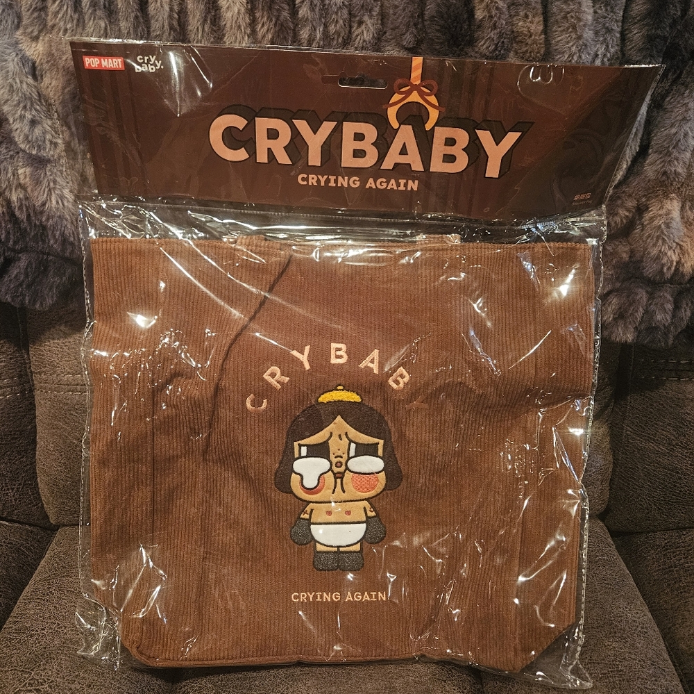 Crybaby Brown Tote Bag POPMART